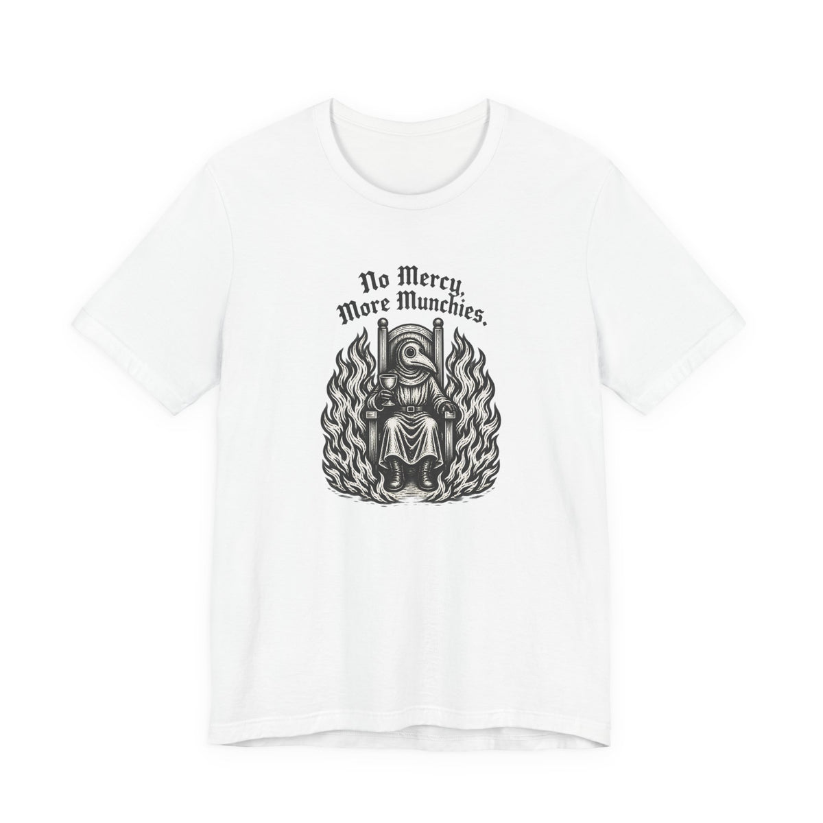 Plague Doctor Throne in Flames Tee