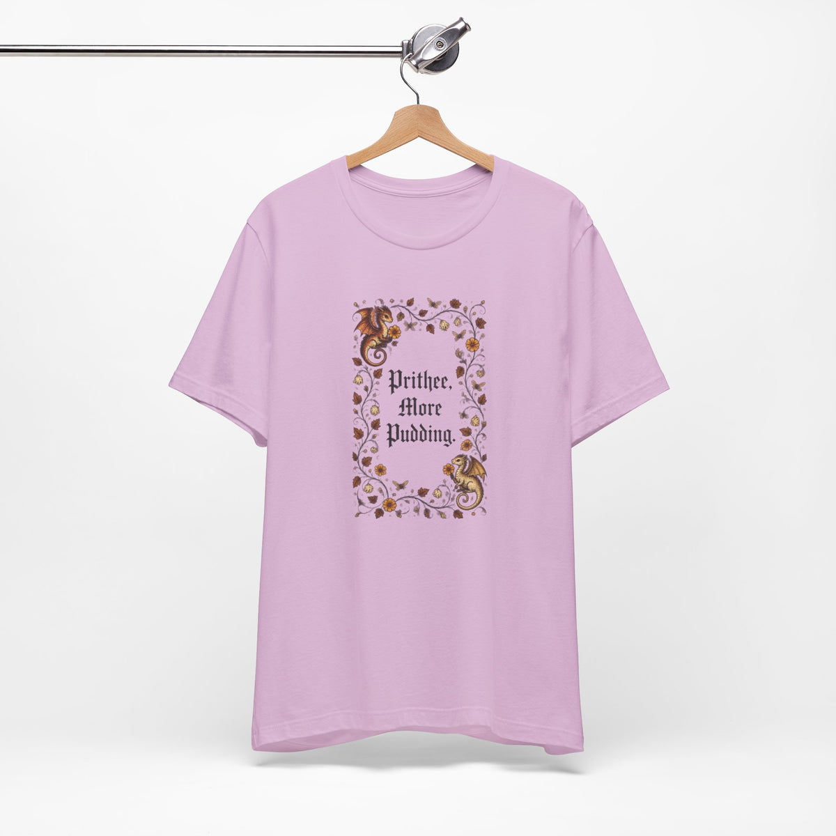 Dragon Floral Frame - Medieval Humor T-Shirt