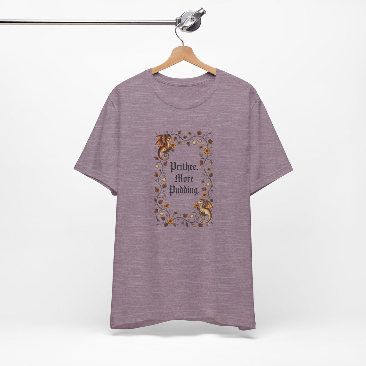 Dragon Floral Frame - Medieval Humor T-Shirt