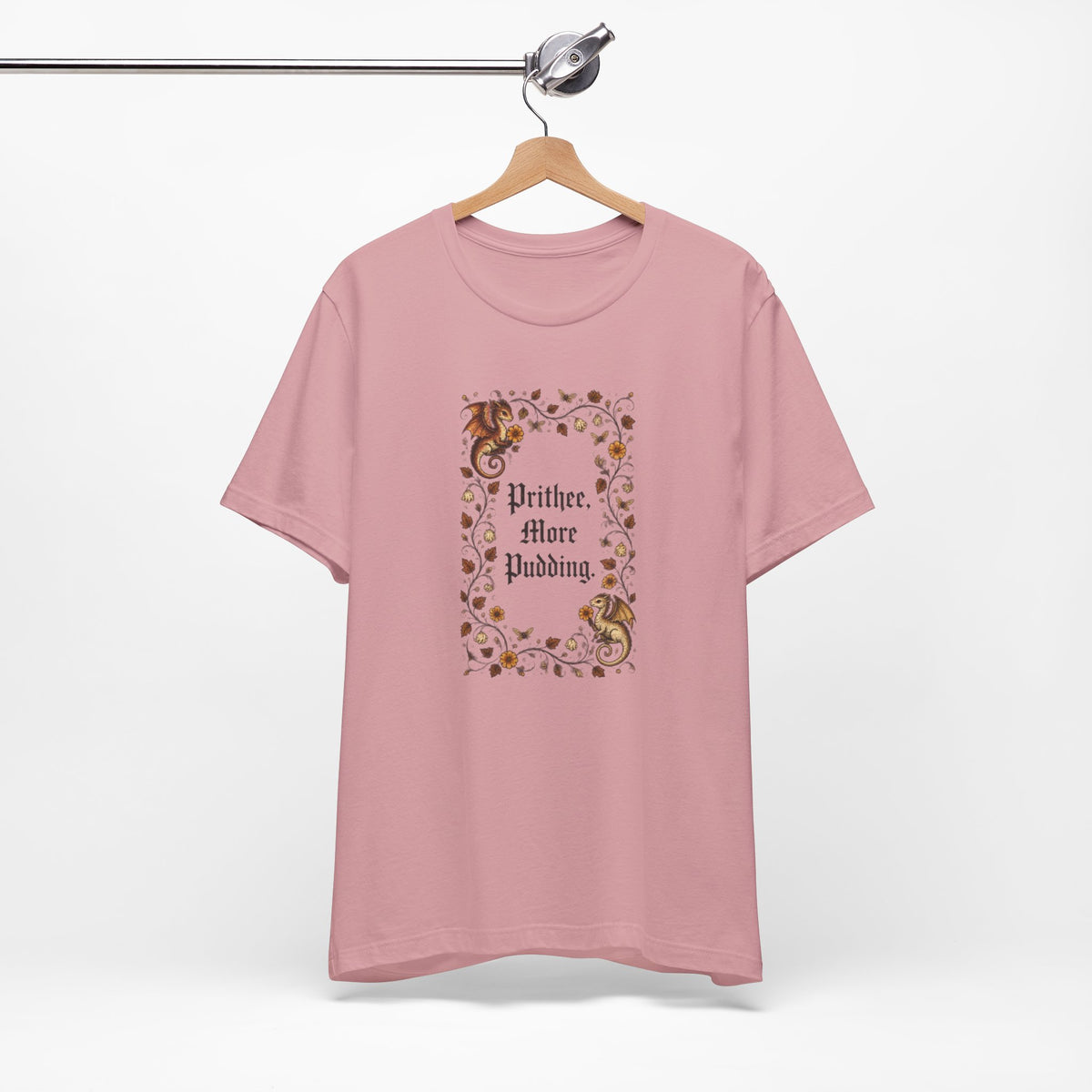 Dragon Floral Frame - Medieval Humor T-Shirt