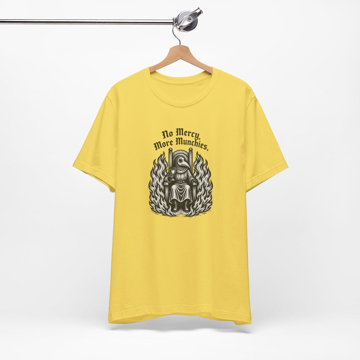 Plague Doctor Throne in Flames Tee