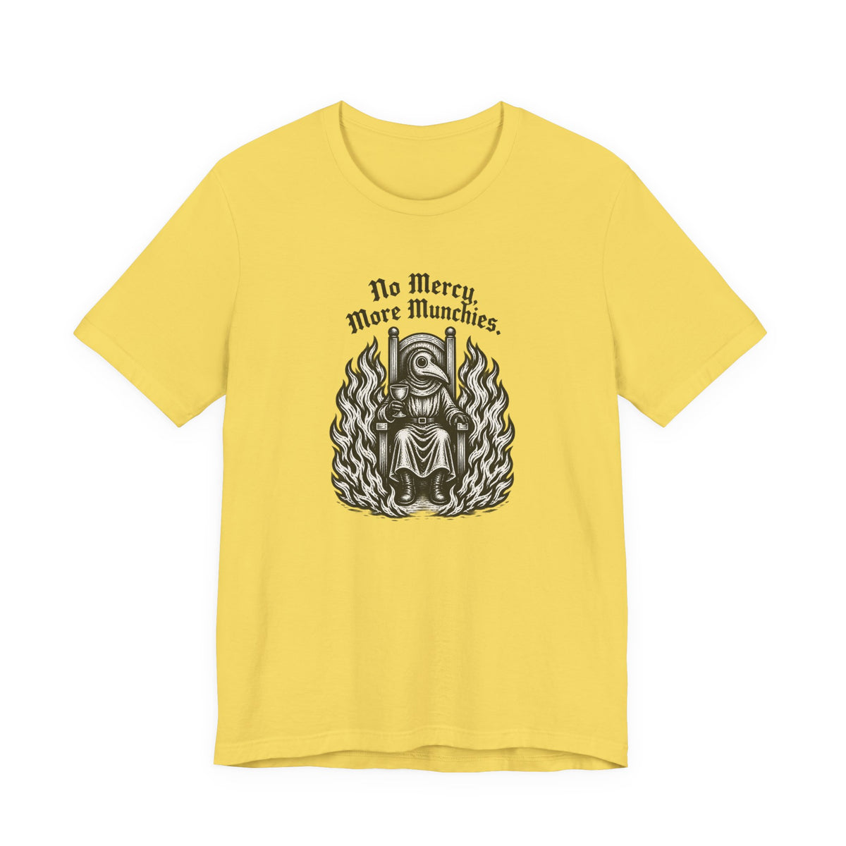 Plague Doctor Throne in Flames Tee