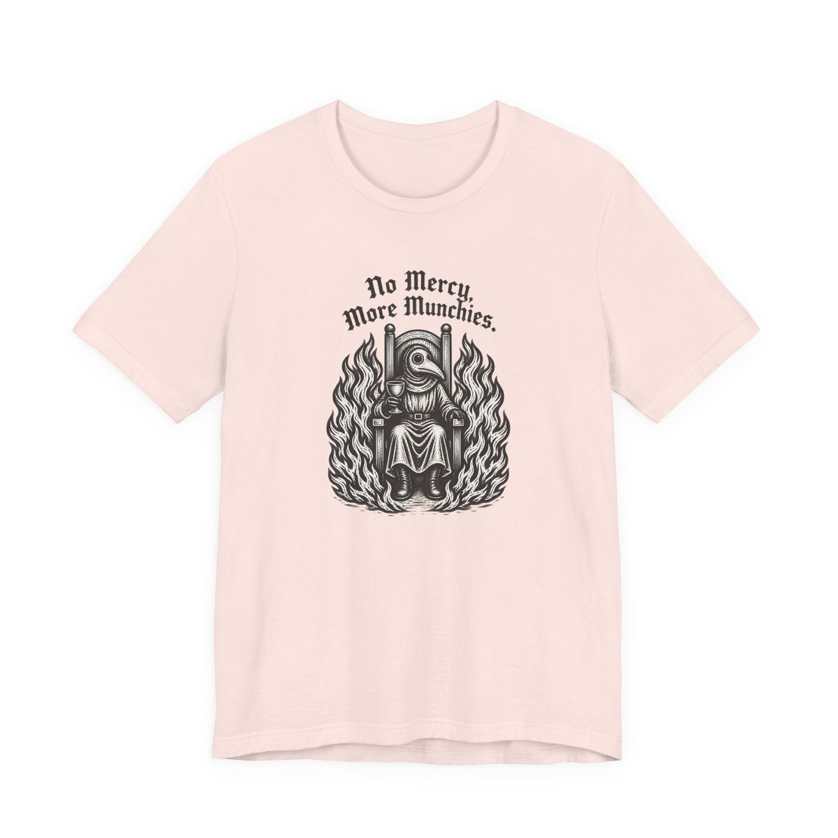 Plague Doctor Throne in Flames Tee