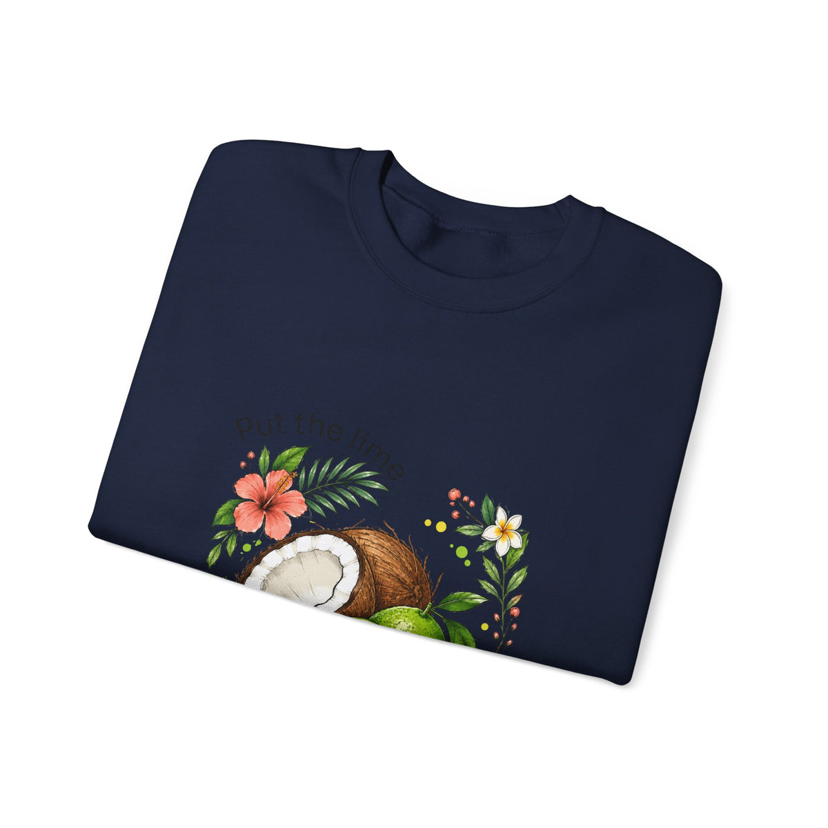 Put the Lime in the Coconut Tropical Floral Crewneck Sweatshirt