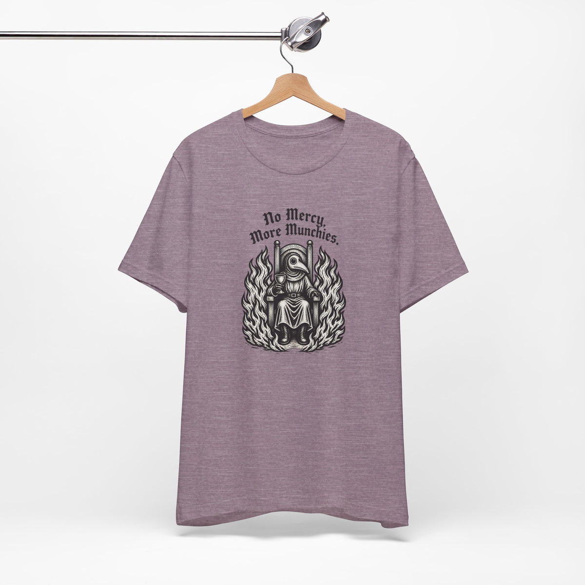 Plague Doctor Throne in Flames Tee