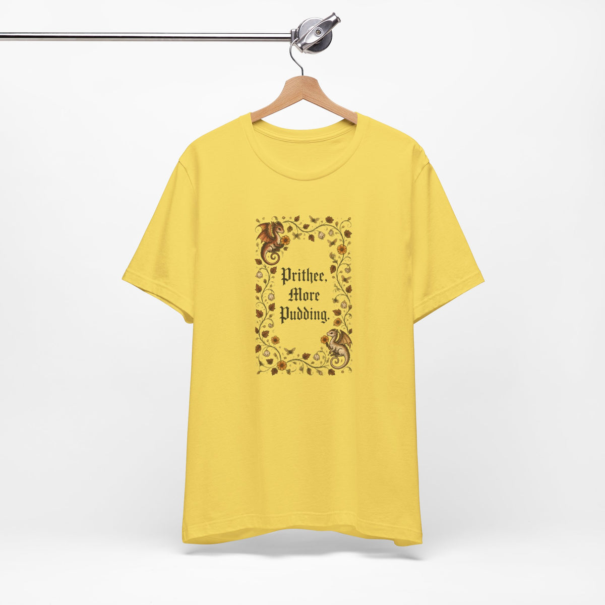 Dragon Floral Frame - Medieval Humor T-Shirt