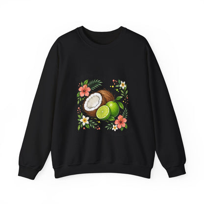 Put the Lime in the Coconut Tropical Floral Crewneck Sweatshirt