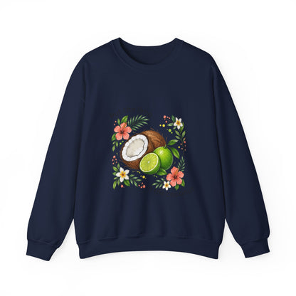 Put the Lime in the Coconut Tropical Floral Crewneck Sweatshirt