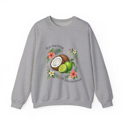 Put the Lime in the Coconut Tropical Floral Crewneck Sweatshirt