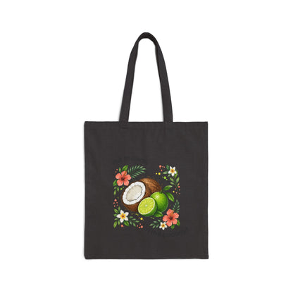 Put the Lime in the Coconut Tropical Canvas Tote Bag