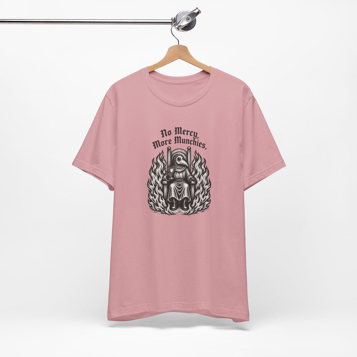 Plague Doctor Throne in Flames Tee