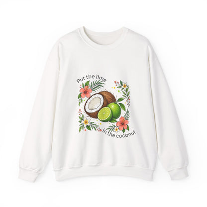 Put the Lime in the Coconut Tropical Floral Crewneck Sweatshirt