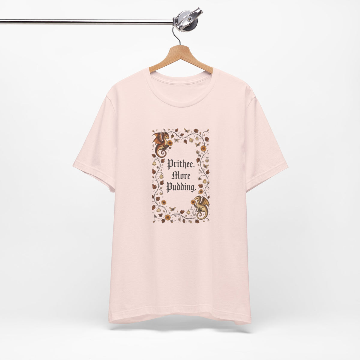 Dragon Floral Frame - Medieval Humor T-Shirt
