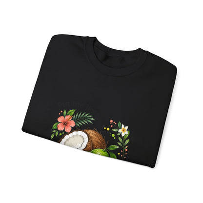 Put the Lime in the Coconut Tropical Floral Crewneck Sweatshirt