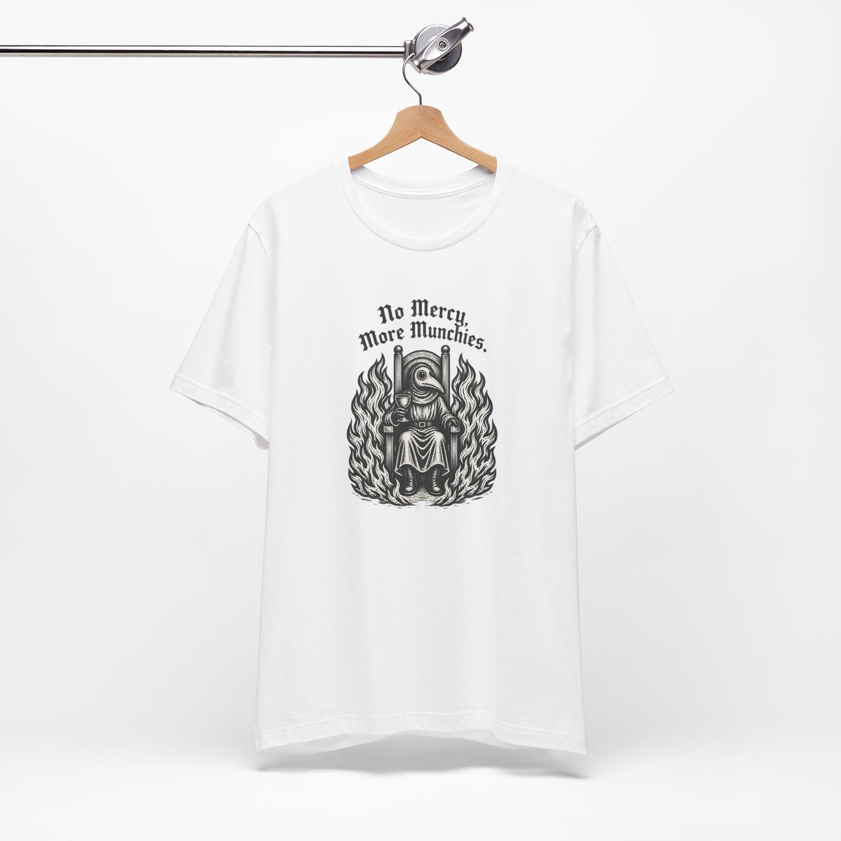 Plague Doctor Throne in Flames Tee