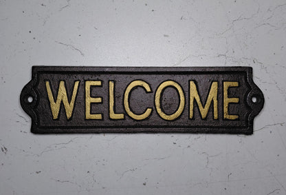 Cast Iron WELCOME sign