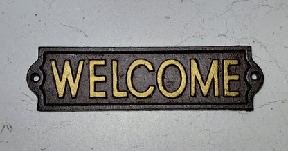 Cast Iron WELCOME sign