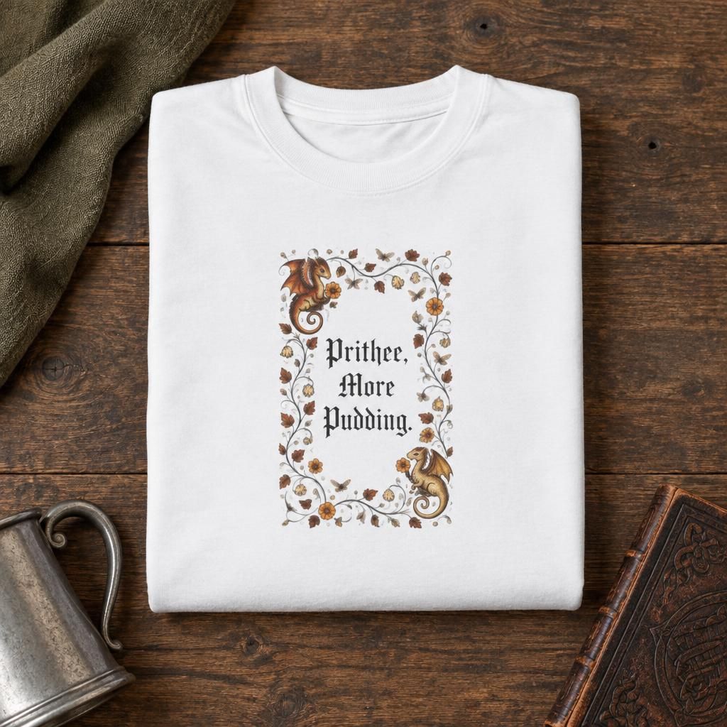 Dragon Floral Frame - Medieval Humor T-Shirt