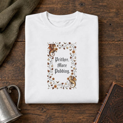 Dragon Floral Frame - Medieval Humor T-Shirt