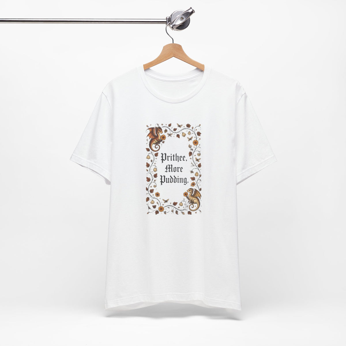Dragon Floral Frame - Medieval Humor T-Shirt