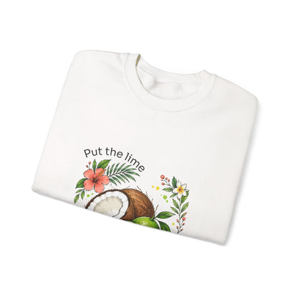 Put the Lime in the Coconut Tropical Floral Crewneck Sweatshirt