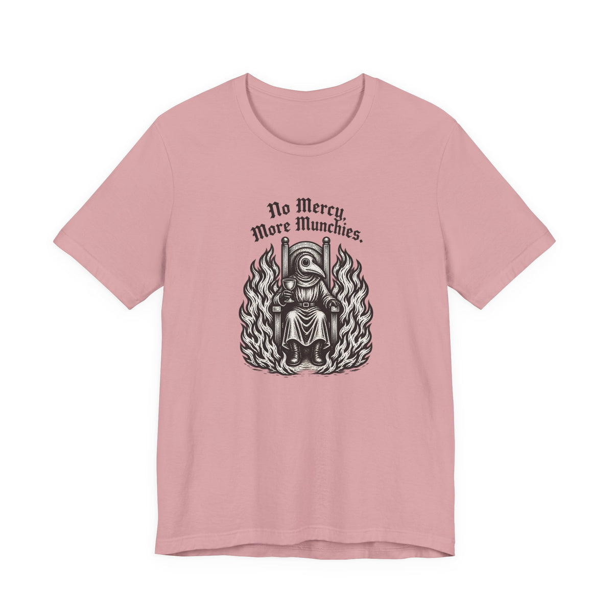 Plague Doctor Throne in Flames Tee