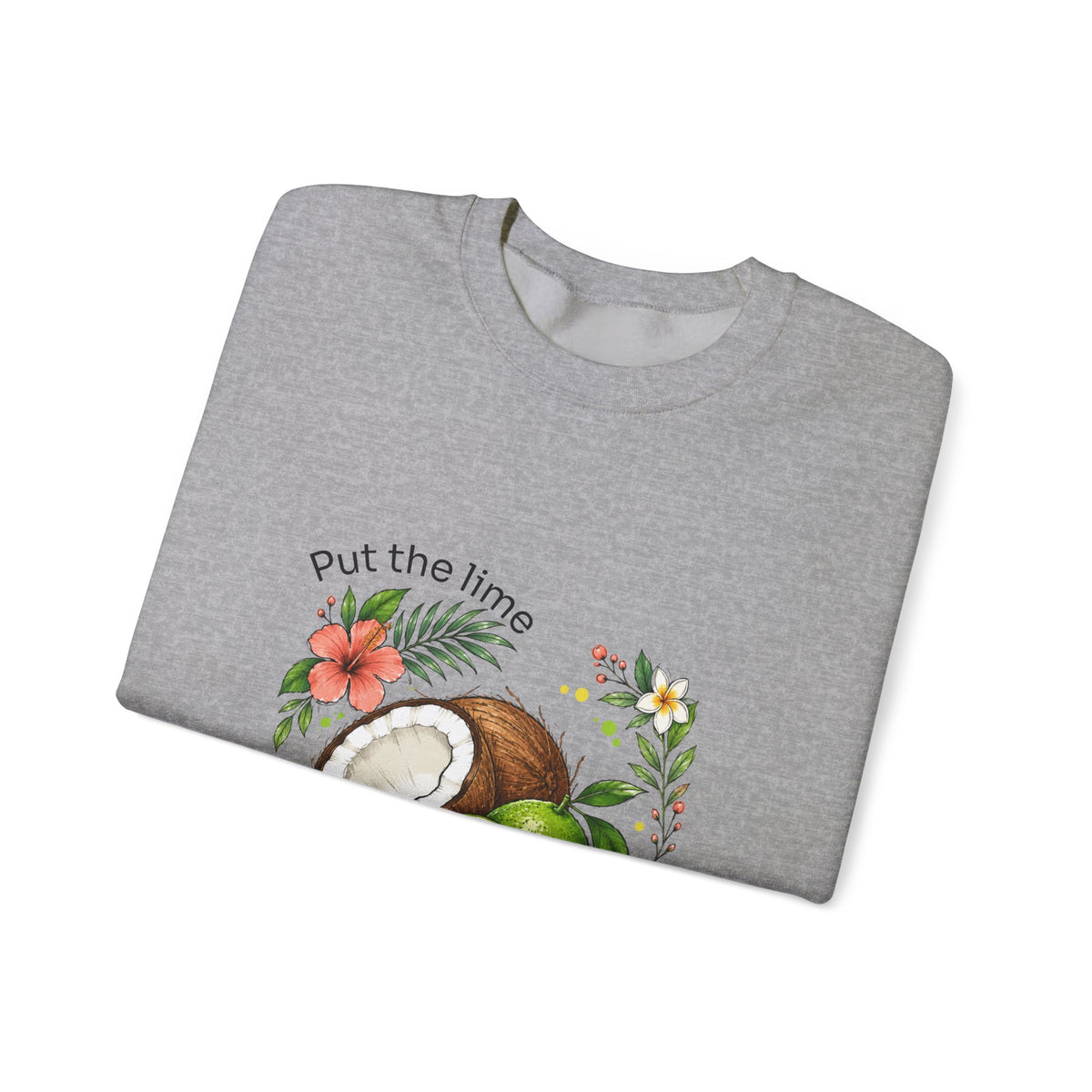 Put the Lime in the Coconut Tropical Floral Crewneck Sweatshirt