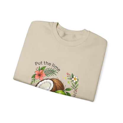 Put the Lime in the Coconut Tropical Floral Crewneck Sweatshirt