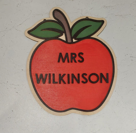 3D fruit name sign