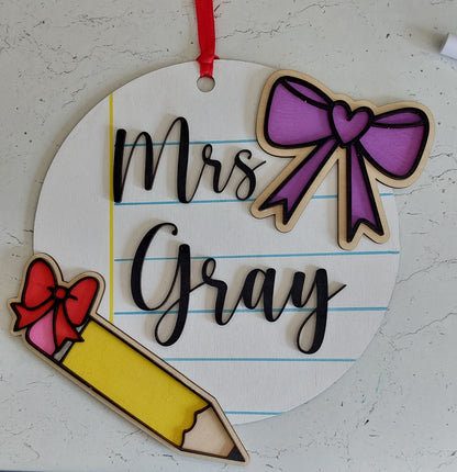 3D name sign classroom decor