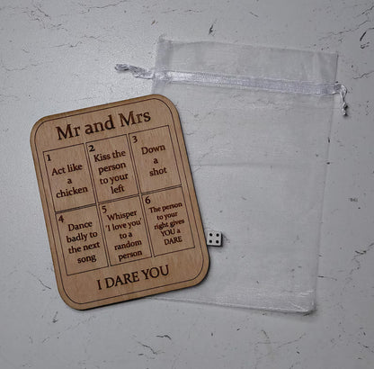 I dare you mini game.