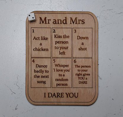 I dare you mini game.