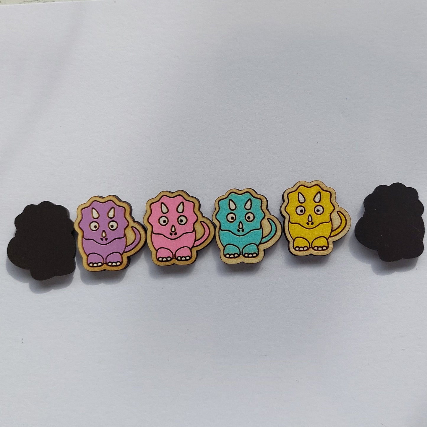 Cute Wooden Dinosaur Fridge Magnets | Set of 6 Colorful Dino Decor | handcrafted wooden dino magnets| Handmade Gift