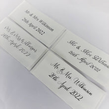Load image into Gallery viewer, Custom Labels, Personalised Labels for Crafts, Self Application labels, Wedding labels, Party labels, Bespoke Party lables, Bespoke Wedding
